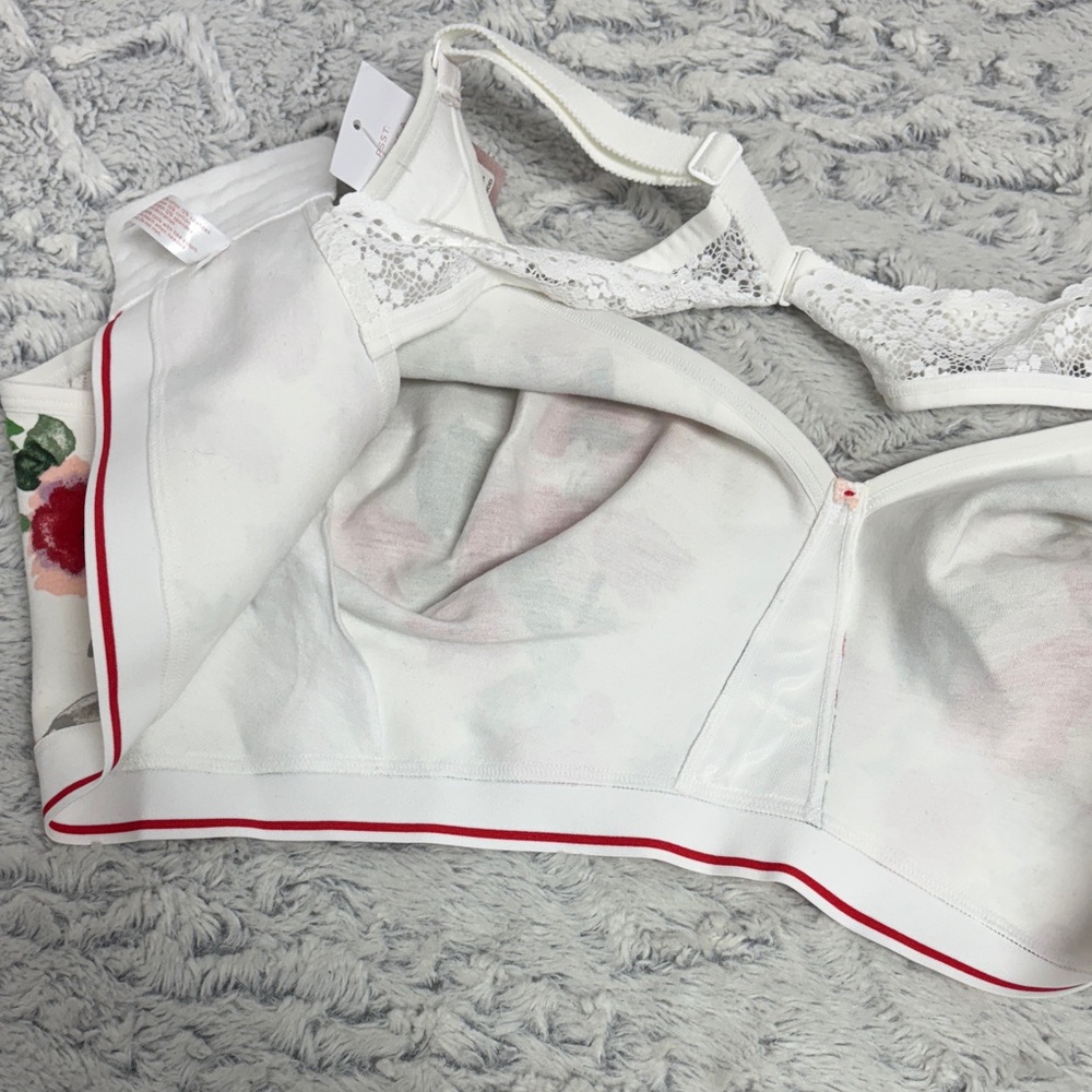 Cacique Unlined full coverage no wire floral bra 48DDD - Picture 5 of 6